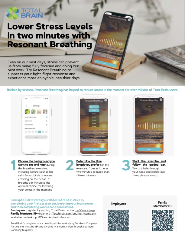 Give it a Go Total Brain Resonant Breathing Exercise nourish